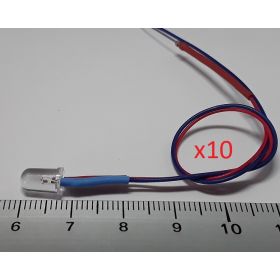 Led 5mm clignotante rouge et bleu - par sachet de 10