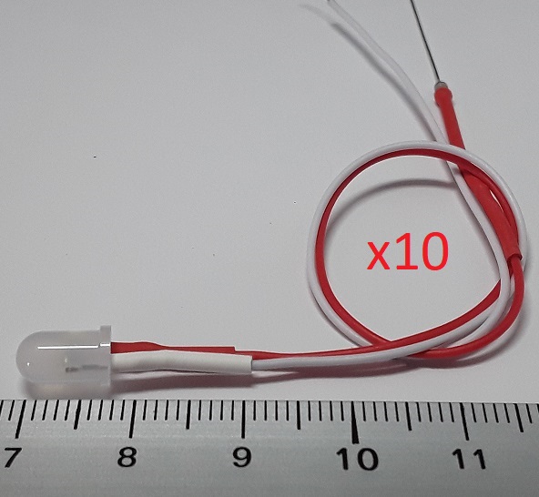 LED Rouge Clignotante 5mm Avec Support Noir - Pour Tableau De Bord Van/camping-car, Neuve