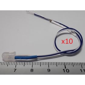 Led 5mm clignotante blanc et bleu - par sachet de 10