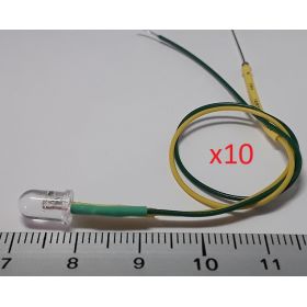 Led 5mm clignotante  jaune et vert - par sachet de 10