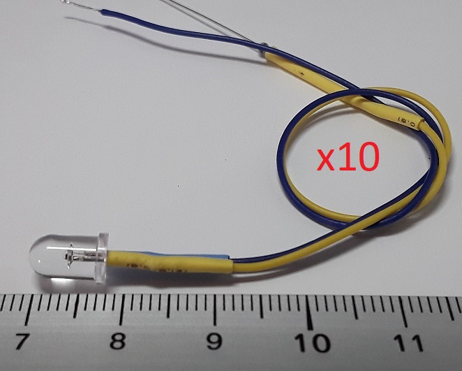 LED Clignotante Jaune 5mm 2.5Hz - Lot De 10, 25 Ou 100 Pièces