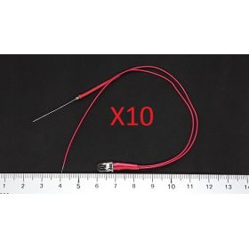 Led 5mm effet bougie rouge - par sachet de 10