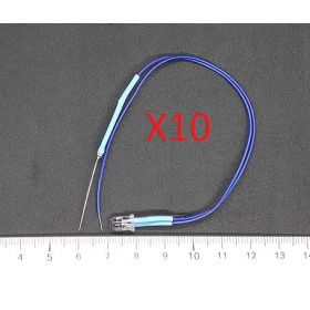 Led 5mm effet bougie bleue - par sachet de 10