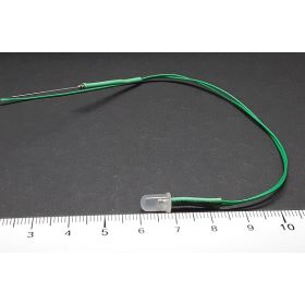 Led 5mm effet bougie verte opaque