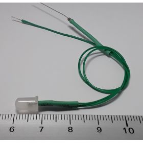 Led 5mm effet bougie vert opaque