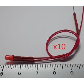 LED 3mm clignotante rouge diffusante - par sachet de 10