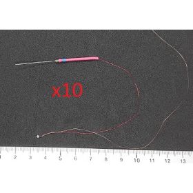 Micro led clignotante type A bleu/rouge fil émaillé - Par sachet de 10