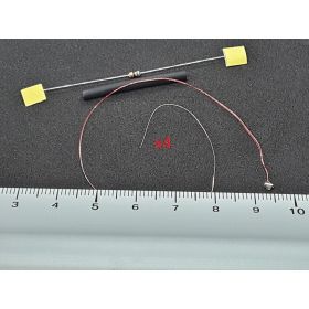 Micro led Clignotante Type A Bleu/Rouge Fil émaillé à câbler - Par sachet de 4