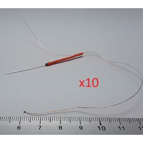 Micro led clignotante type A orange fil émaillé - Par sachet de 10