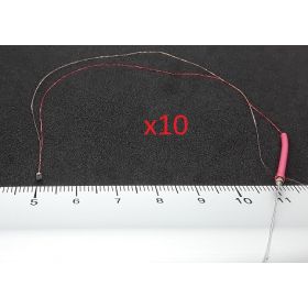 Micro Led Clignotante Type A rouge Fil émaillé - Par sachet de 10