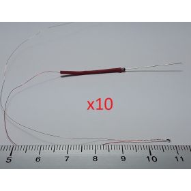 Micro led clignotante type A rouge fil émaillé - par sachet de 10