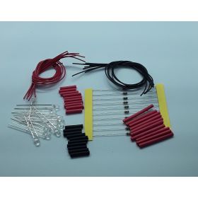 Led non câblée par 10 effet bougie bleue