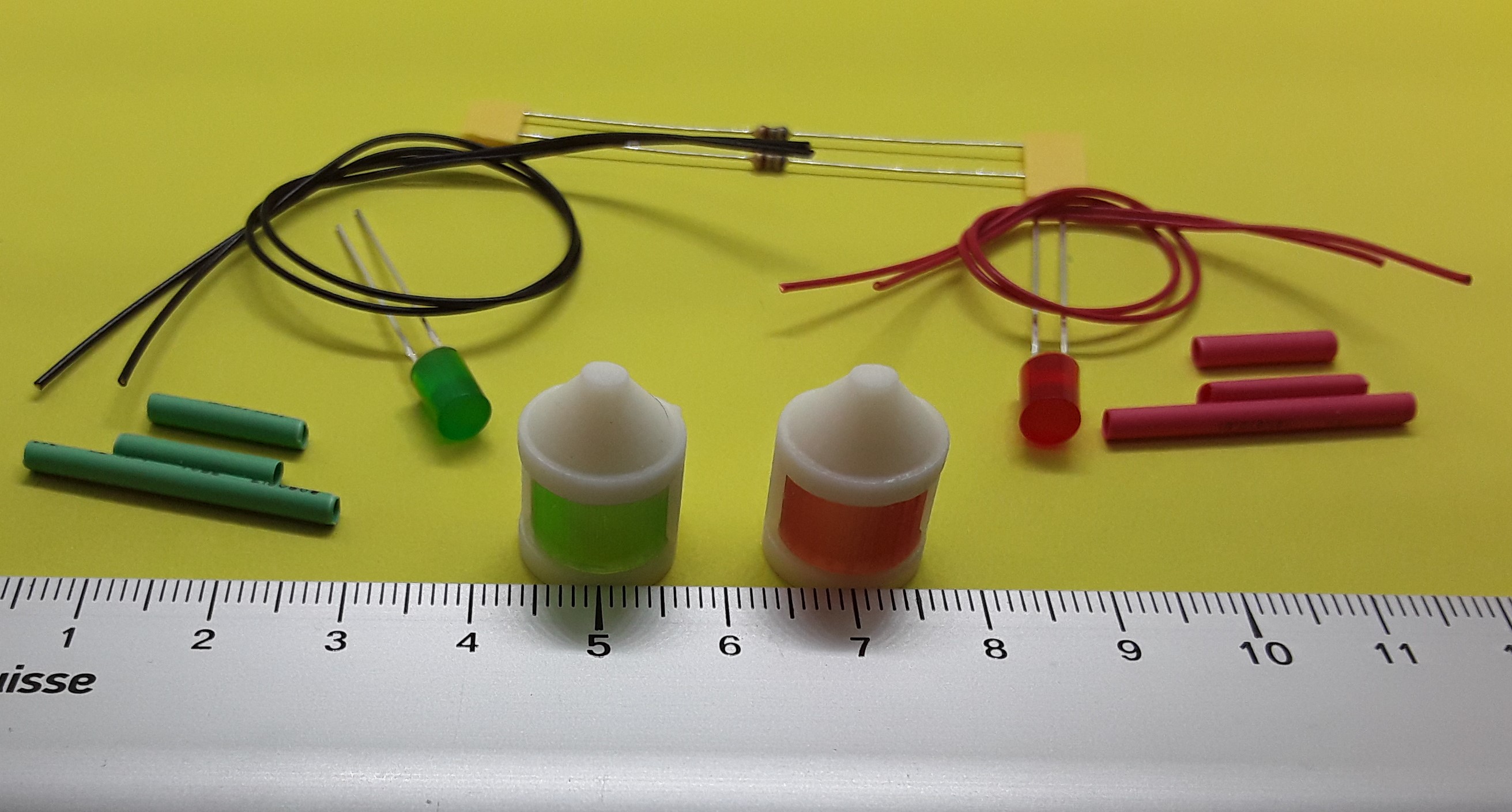 Kit Fanal Feux De Navigation – 10x10mm Avec 4 LEDs Cylindriques Câblées – Neuf, Marque APDL