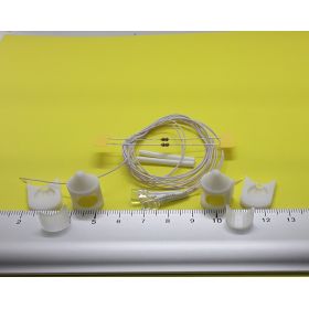 Kit fanal feux de mât avec support blanc 14x20mm et leds câblées