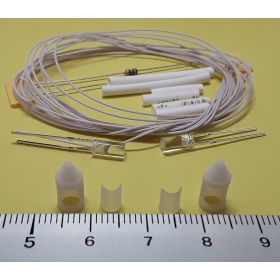 Kit fanal feux de mât blanc 5x12mm et leds à câbler