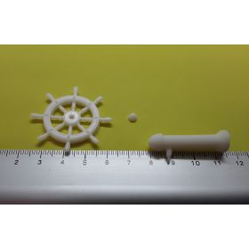 Roue de barre 40mm blanche