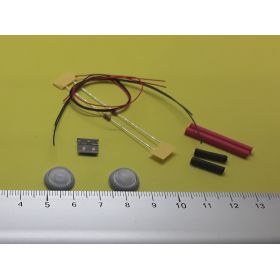Kit globe 6mm gris et micro leds à câbler blanc chaud