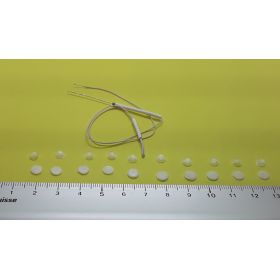 Kit globe 4mm blanc et micro leds câblées blanc froid x10