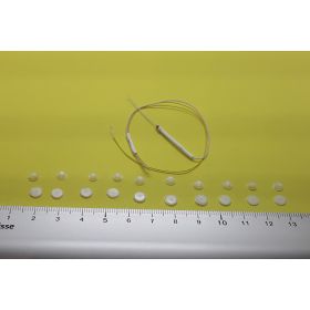 Kit globe 4mm blanc et micro leds câblées blanc chaud  x10