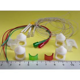 Kit fanal feux de position et mât blanc 14x20mm et leds câblées