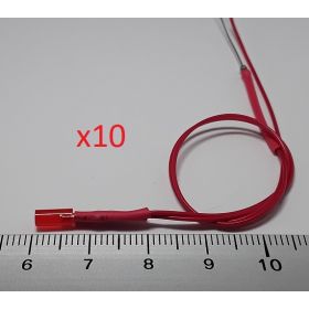 Led tube cylindrique 3mm long rouge diffusant - par sachet de 10