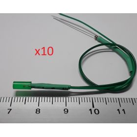 Led tube cylindrique 3mm long vert diffusant - par sachet de 10