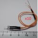 Au Pays des Leds - Led canon long 2mm orange - par sachet de 10