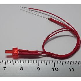 Led canon long 2mm rouge diffusant