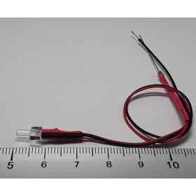  Led canon long 2mm blanc chaud/rouge spécial locomotive