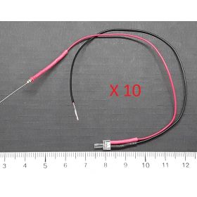 Led Canon Long 2mm Blanc Chaud/rouge - Par sachet de 10 spécial locomotive