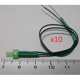 Led canon long 2mm clignotante vert diffusant - par sachet de 10