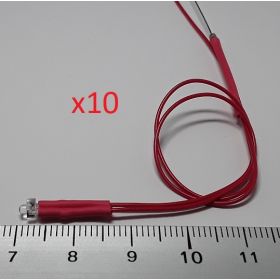 Led 1,8mm clignotante rouge - par sachet de 10