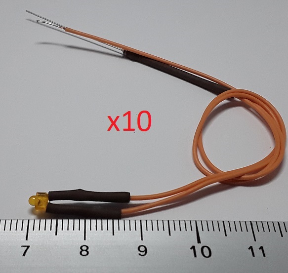 LED Clignotante 5mm 12v Orange Diffusante C416DO - Lot De 5 à 100 Pièces, Neuf, Pré-câblé SK87 C416DO - Foto 2