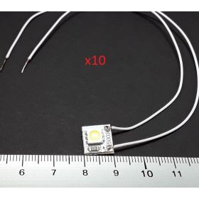 Micro led sur platine 12 volts blanc - par sachet de 10