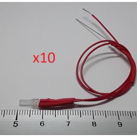 Led 2mm carré rouge - par sachet de 10