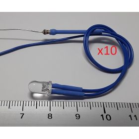 Led 5mm bleu - Par sachet de 10