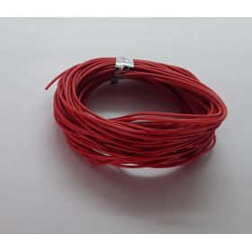 Bobine fil électrique 0.14mm Rouge 10m