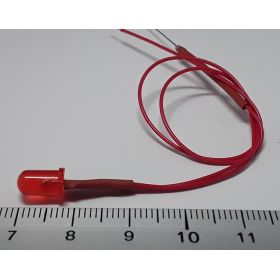 LED 5mm rouge clignotante diffuse