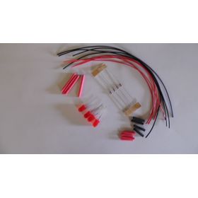 Led 5mm rouge diffusante clignotante à câbler - par sachet de 4