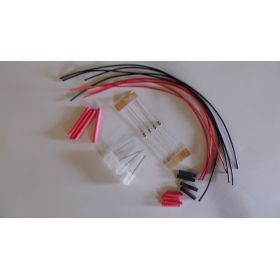 Led 5mm blanc/rouge opaque clignotante à câbler - par sachet de 4