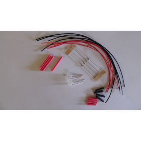 Led 5mm vert/rouge clignotante à câbler - par sachet de 4