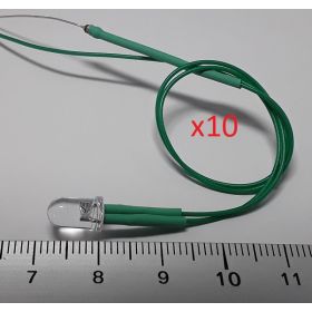 Led 5mm clignotante vert - par sachet de 10