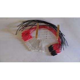 Led canon long 2mm rouge à câbler - par sachet de 10