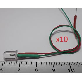 Led 5mm clignotante vert et rouge - par sachet de 10